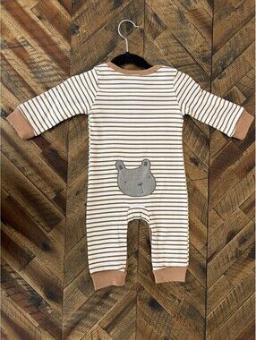 New Boutique Bear Pajama PJs Footless Sleeper Jumpsuit Baby Boy 3-6 Month